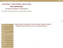 Tablet Screenshot of plaquedemaison.com